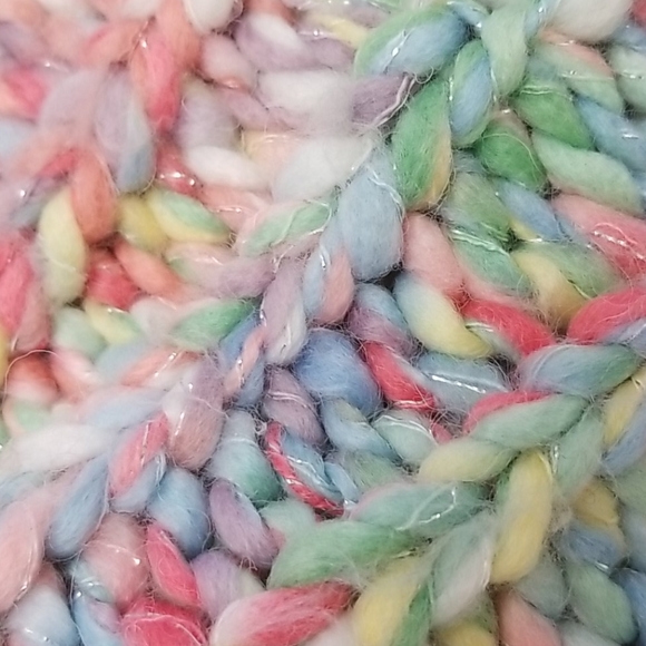 Multi Color Rainbow Knit Granny Sweater Large - Picture 8 of 8